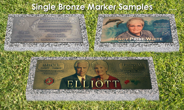 custom bronze cemetery marker prices portrait
